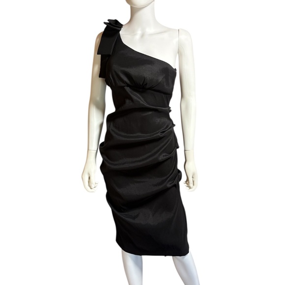 NWT Xscape one shoulder bodycon cocktail dress -  size 6 - Picture 1 of 5